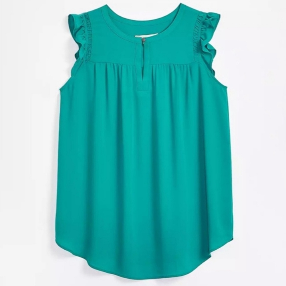 Ann Taylor Loft Maternity Top Womens Green Size M